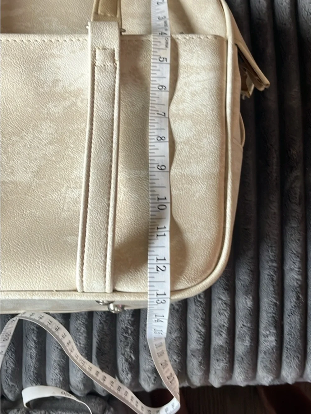 Samsonite Cream Velvet Top-Handle Tote